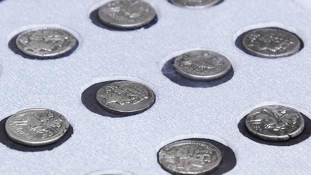 Denarios de plata del tesorillo de la cuesta de Zulema