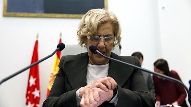 Manuela Carmena, hoy en el Pleno del Ayuntamiento