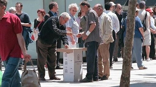 Trileros en plena acción