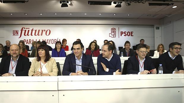 Imagen de la reunión del comité federal del PSOE celebrada este lunes