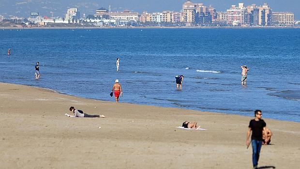 Imagen de la playa tomada en noviembre