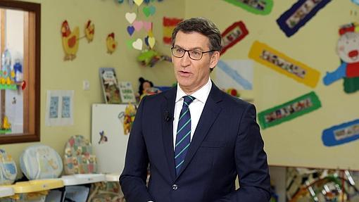 Feijóo, en la escuela infantil Elviña de La Coruña en 2015