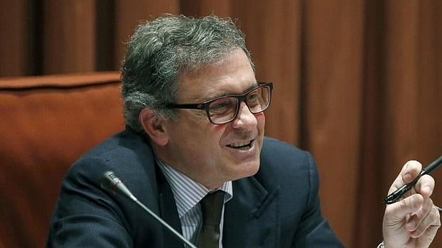 Jordi Pujol Ferrusola, durante su comparecencia en la comisión de investigación del Parlamento catalán