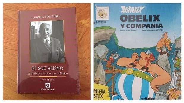 Aguirre regala a Sánchez Mato un libro de un economista liberal y el edil le recomienda el de Asterix