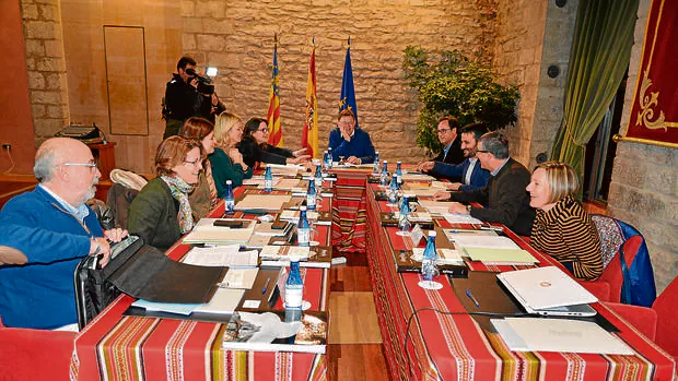 Imagen del Consell reunido este viernes en Morella