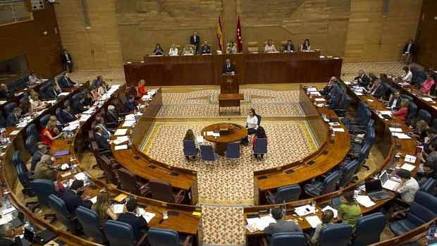 El Pleno de la Asamblea de Madrid, durante una sesión