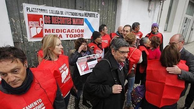 Concentración de afectados en la capital gallega