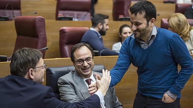 El conseller de Educación, Vicent Marzà, en una imagen de archivo junto a Ximo Puig y Vicent Soler