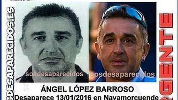 Cartel difundido con la imagen de Ángel López Barroso