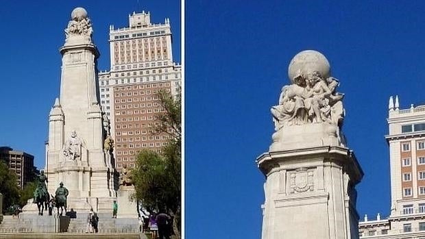 Monumento a Cervantes, en la Plaza de España de Madrid