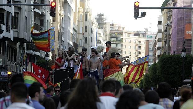 Imagen de una manifestación del orgullo gay celebrada en Valencia
