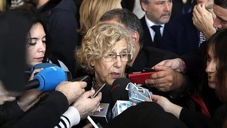 La alcaldesa de Madrid, Manuela Carmena, en Madrid Fusión este lunes