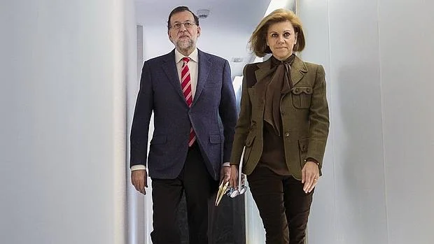 Mariano Rajoy, y María Dolores de Cospedal