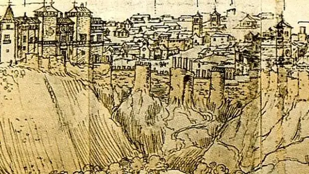 Grabado del Madrid medieval