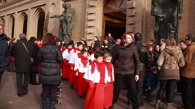 Los infaticos del Pilar en la celebración de años anteriores de San Valero, patrón de la ciudad