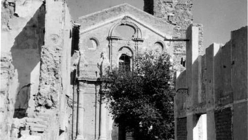 Belchite, arruinado tras la batalla de agosto de 1937