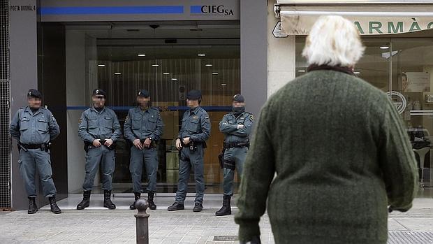 Imagen de la sede de la empresa pública Ciegsa durante los registros del pasado martes