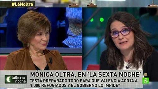 Imagen de la entrevista a Mónica Oltra del sábado