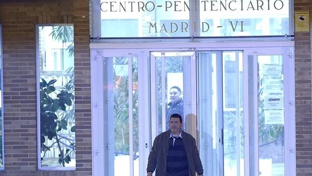 David Marjaliza, a la salida de la prisión Madrid VI