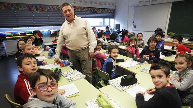 Xose Lourenzo Vidal, en su último día de clase tras 34 años como profesor