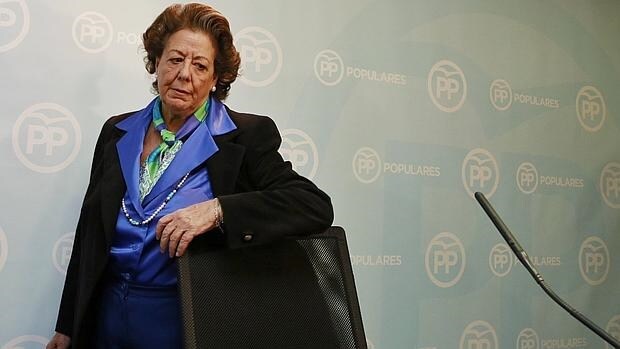 Rita Barberá durante una rueda de prensa