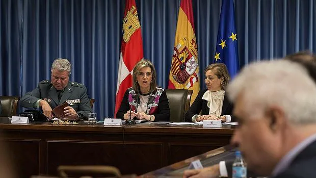 La delegada del Gobierno en Castilla y León, María José Salgueiro, durante la Comisón Regional de Tráfico