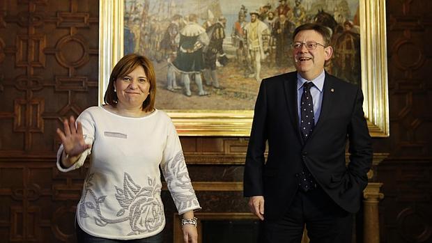 Imagen de Puig y Bonig en la reunión mantenida este lunes en el Palau de la Generalitat