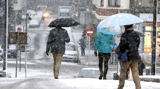 Nieve en la capital leonesa