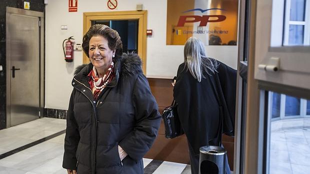 Imagen de archivo de Rita Barberá en la sede del PP valenciano