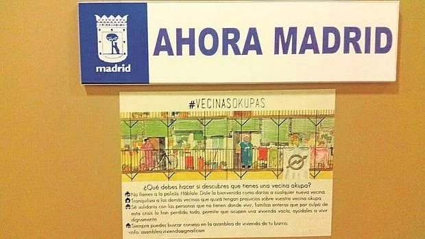 Los consejos de Ahora Madrid sobre los «okupas»: «Si descubres un vecino, no llames a la Policía»