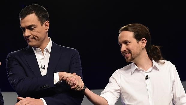 Albert Rivera, Pedro Sánchez y Pablo Iglesias