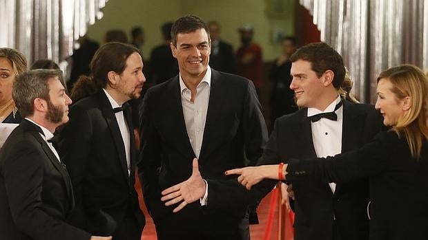 Iglesias, Sánchez y Rivera, en los pasados Goya