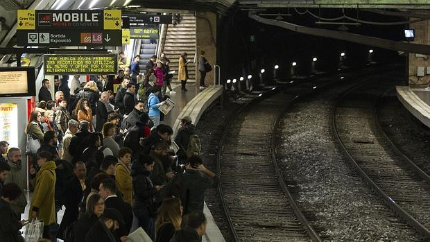 Imagen de la huelga del Metro de Barcelona