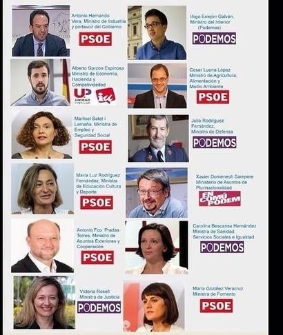 La imagen del supuesto reparto de carteras