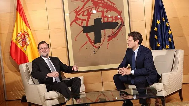 Mariano Rajoy y Albert Rivera durante su última reunión hace dos semanas