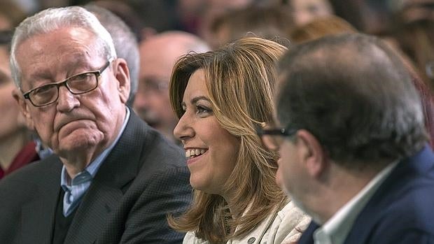 Susana Díaz, ayer, en una de las celebraciones institucionales del Díaz de Andalucía