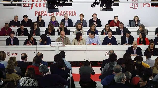 El secretario general del PSOE, Pedro Sánchez, durante el Comité Federal