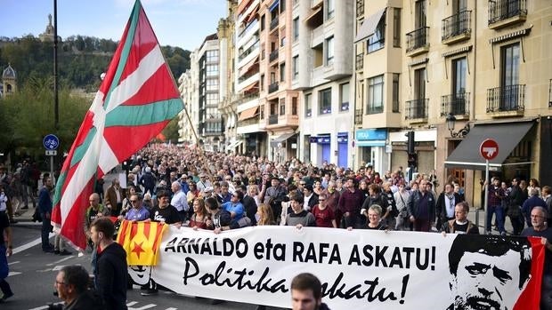 Manifiestación de apoyo a Arnaldo Otegi