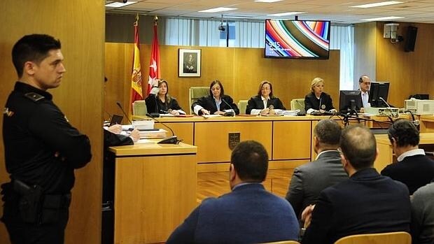 El tribunal de la Audiencia Provincial de Madrid durante una de las sesiones del caso del Madrid Arena
