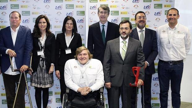 Presentación del calendario de vela paralímpica 2016 en el edificio de Iberdrola en Madrid