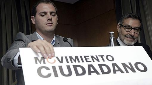 Abert Rivera y Antonio Asunción, durante la presentación de Movimiento Ciudadano