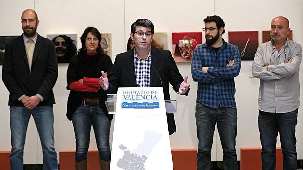Imagen de la rueda de prensa ofrecida este martes por el equipo de gobierno de la Diputación