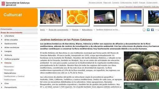 Imagen de la web de la Generalitat de Cataluña