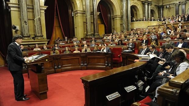 Vista del Parlament durante el pleno de la semana pasada