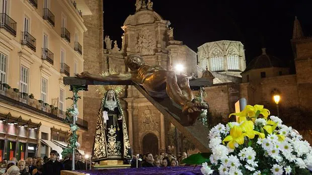 Imagen del Vía Crucis celebrado este viernes en Valencia