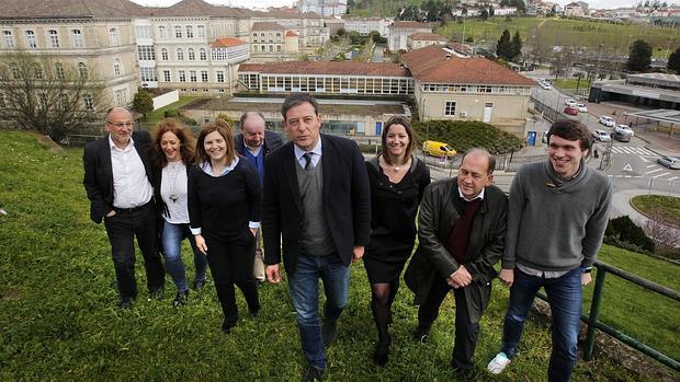 Besteiro, este viernes, junto los coordinadores del programa para las elecciones gallegas