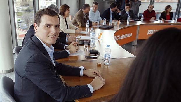 Albert Rivera, durante la última reunión de la Ejecutiva nacional de de Ciudadanos