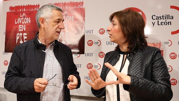 El actual secretario general de UGT en Castilla y León, Agustín Prieto, durante la presentación del congreso