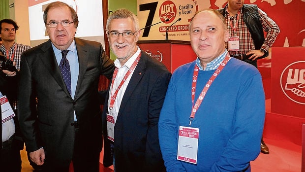 Juan Vicente Herrera, ayer en la apertura del Congreso regional de UGT en Valladolid