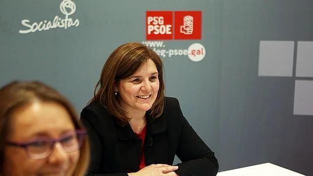 La presidenta de la gestora, Pilar Cancela, durante la última reunión de la dirección